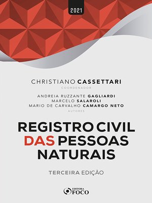 cover image of Registro Civil das Pessoas Naturais